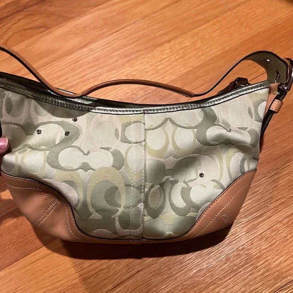 Rare ladybug lime green Coach Women's hobo Bag - Picture 2 of 8